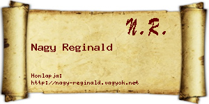 Nagy Reginald névjegykártya